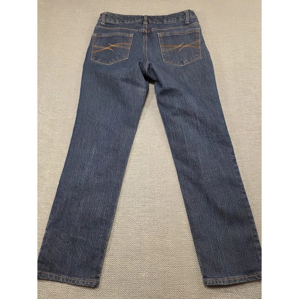 Faded Glory Womens Straight‎ Leg Blue Denim Jeans Size 12 Petite